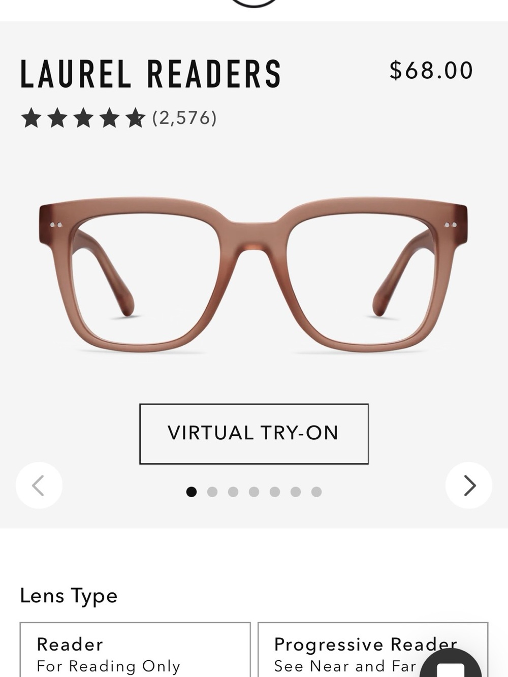 Look Optic Laurel Progressive Readers Square Glasses in Champagne 1.00.